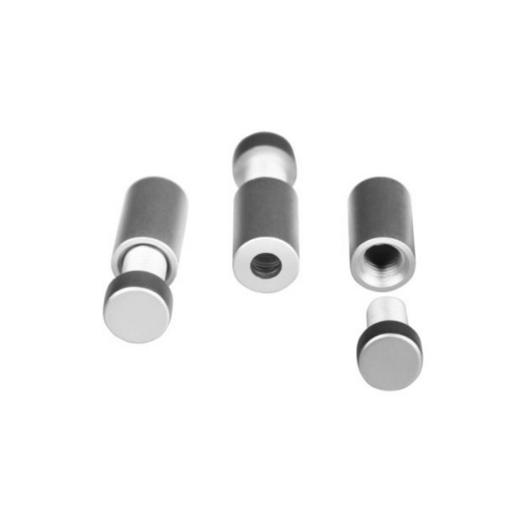 Silver Anodized Standoffs 20mm Diameter 25mm Projection
