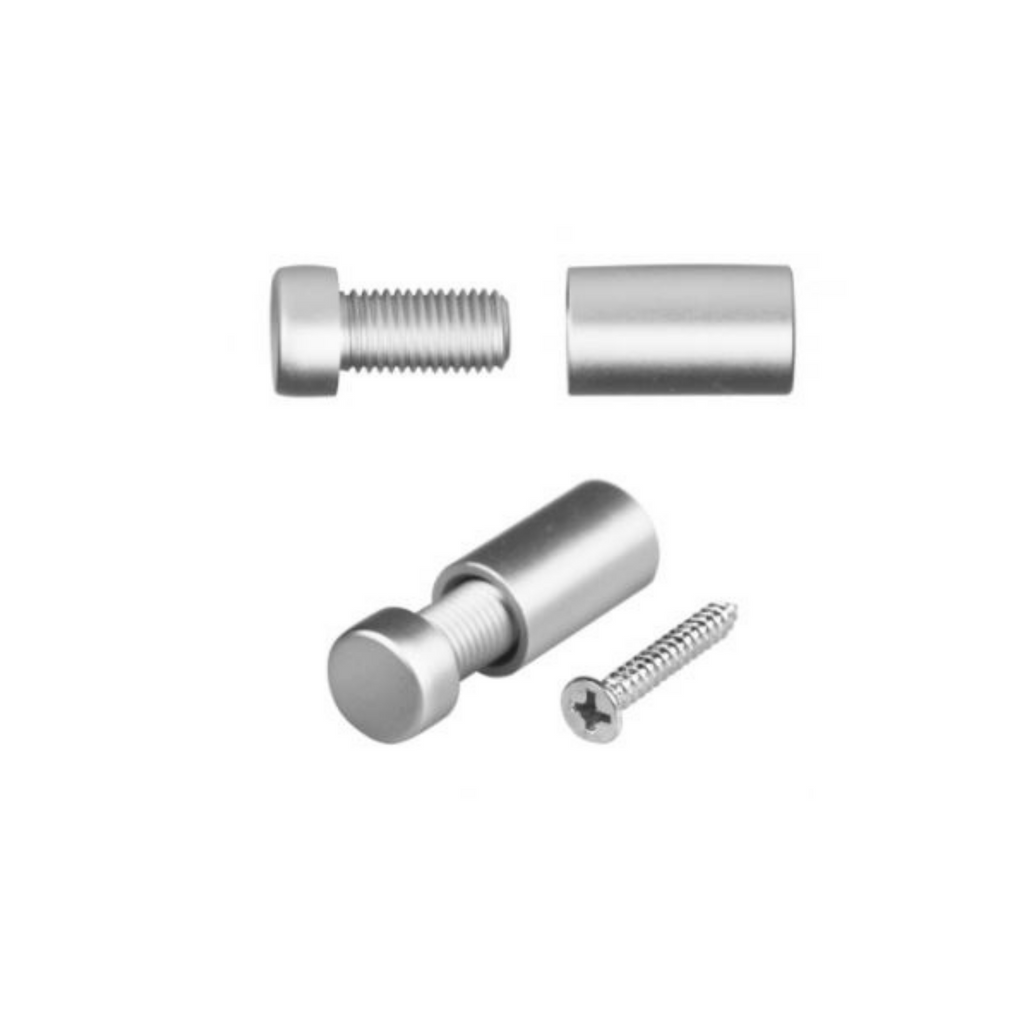 Silver Anodized Standoffs 20mm Diameter 25mm Projection Decorative